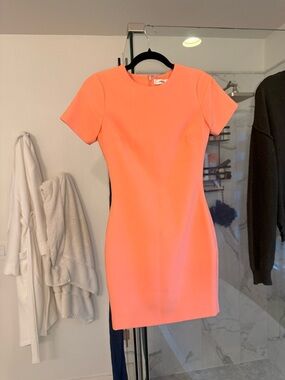 Likely Coral-Peach Short Sleeve Sheath Dress